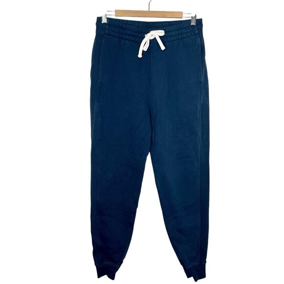 Duluth Trading Co Mens Jogger Sweatpants Navy Size Small Drawstring Lounge Knit - Picture 1 of 7